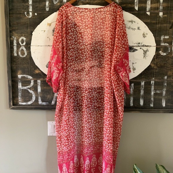 Boutique Chiffon Floral Kimono Duster Maxi Jacket - Picture 5 of 8